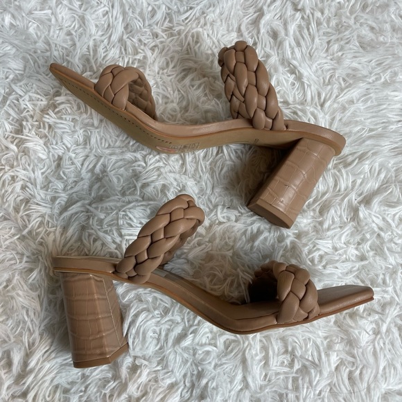 Paily Braided Double Strap High Heel Sandals | Nude Cafe - Picture 5 of 14